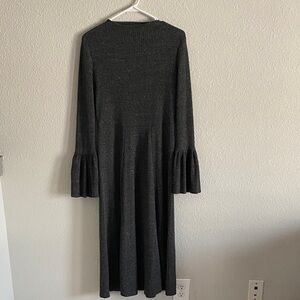 Who What Wear Charcoal Long Sleeve Dress